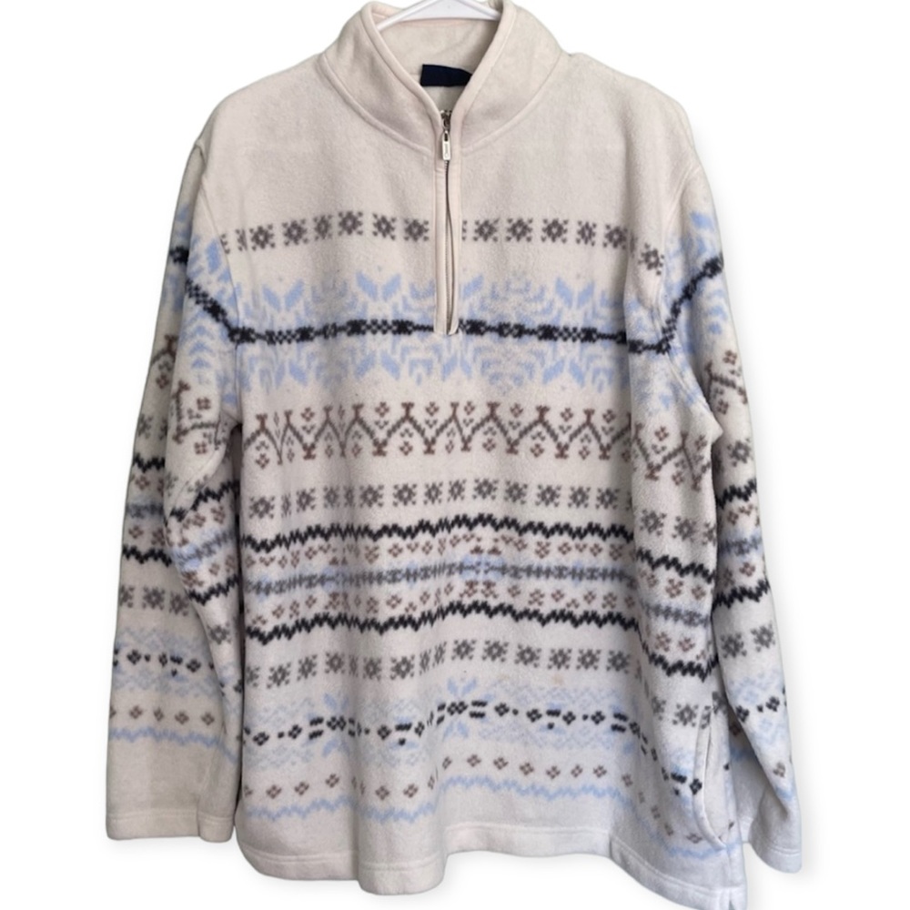 Catalina Fleece Quarter Zip Cozy Pullover Sweater Size XL